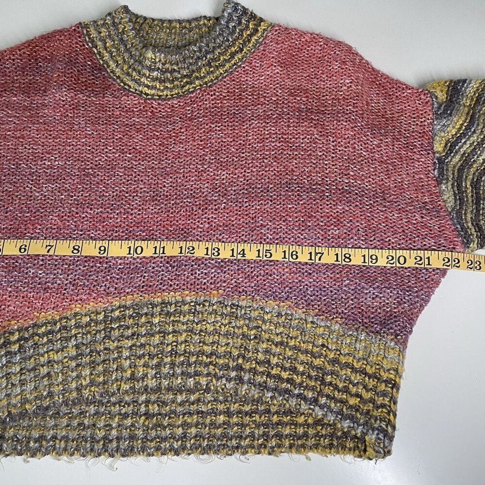 Urban Outfitters Multicolored “Lennon” Orange Cropped Sweater Boho Size XS - Picture 5 of 6